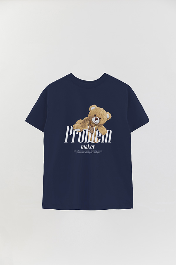 REMERA OVER ESTAMPADA UNISEX PROBLEM MAKER