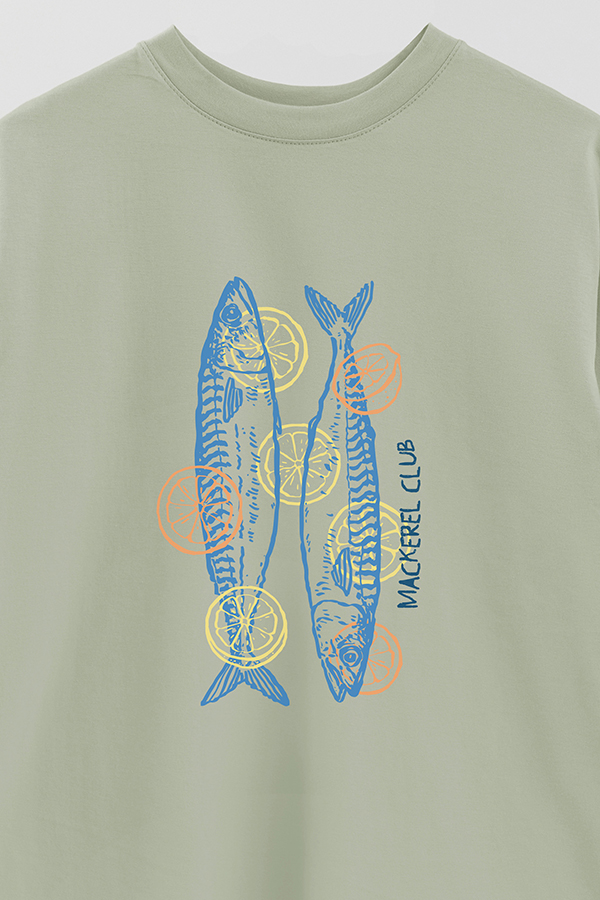 REMERA OVER ESTAMPADA SB MACKEREL CLUB