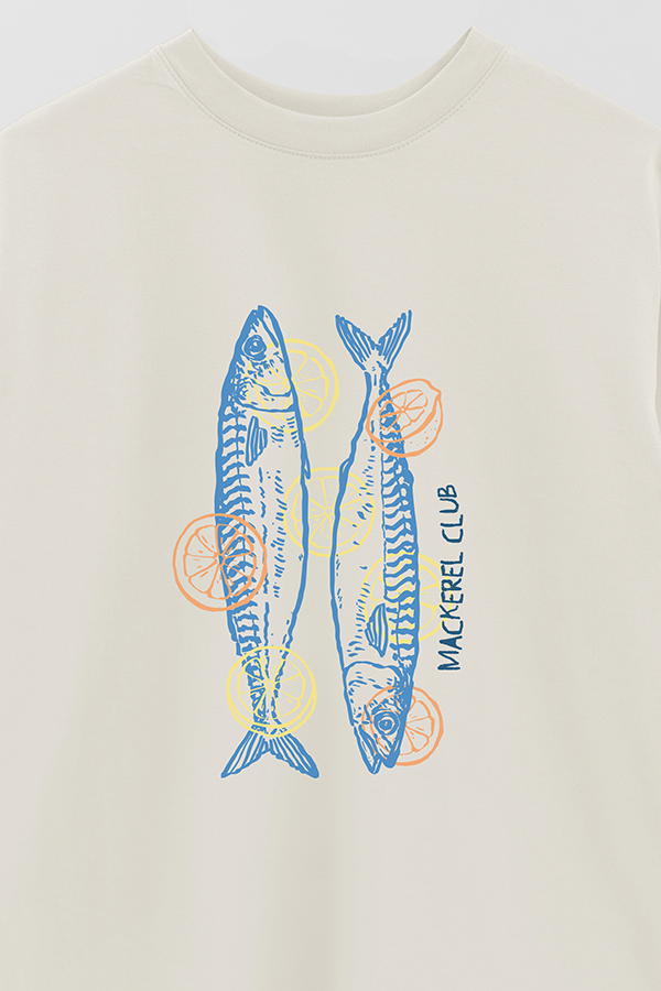 REMERA OVER ESTAMPADA SB MACKEREL CLUB