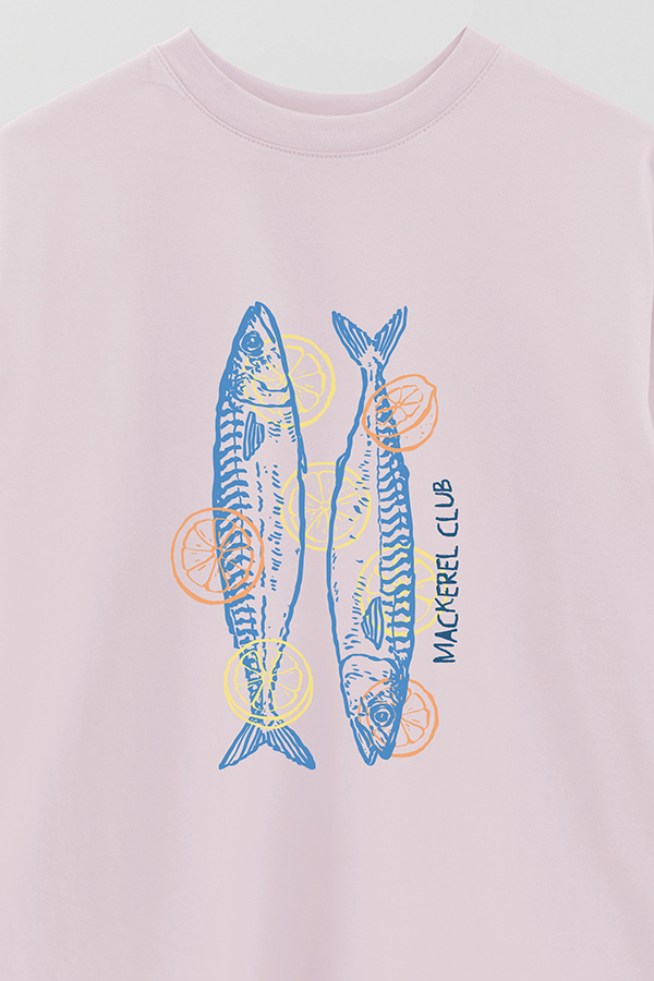 REMERA OVER ESTAMPADA SB MACKEREL CLUB