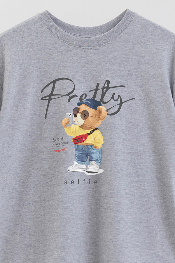 REMERA OVER ESTAMPADA UNISEX PRETTY SELFIE