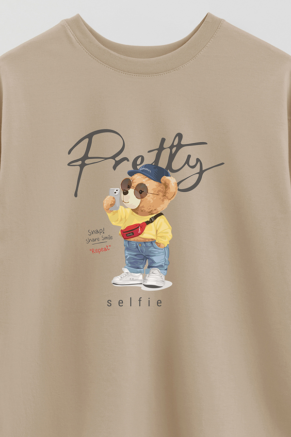 REMERA OVER ESTAMPADA UNISEX PRETTY SELFIE