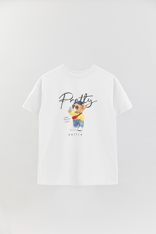 REMERA OVER ESTAMPADA UNISEX PRETTY SELFIE
