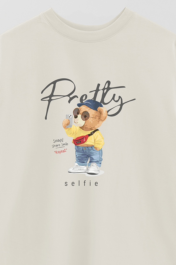 REMERA OVER ESTAMPADA UNISEX PRETTY SELFIE