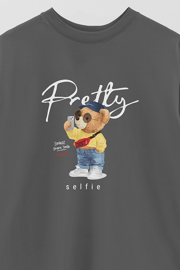 REMERA OVER ESTAMPADA UNISEX PRETTY SELFIE