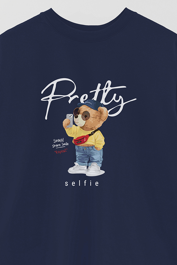 REMERA OVER ESTAMPADA UNISEX PRETTY SELFIE
