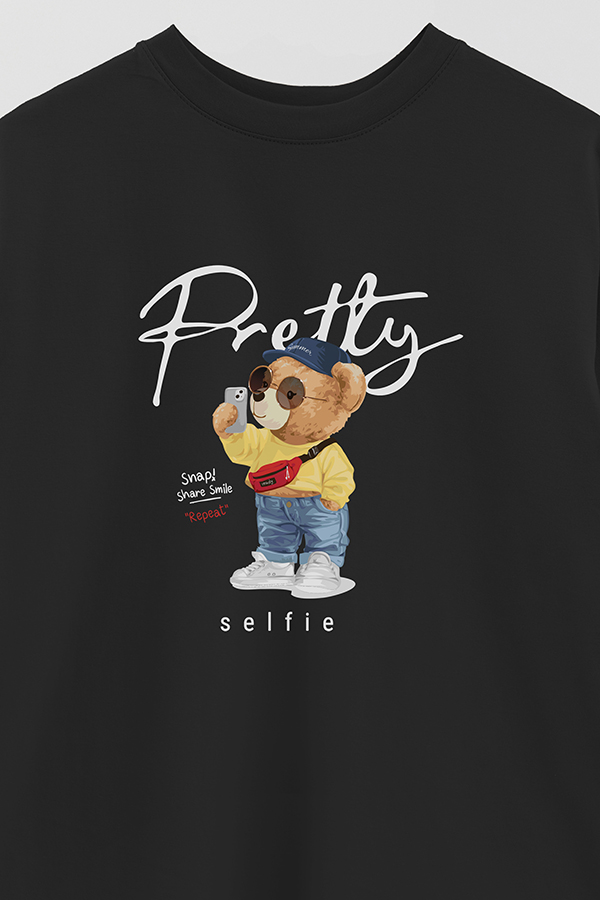 REMERA OVER ESTAMPADA UNISEX PRETTY SELFIE