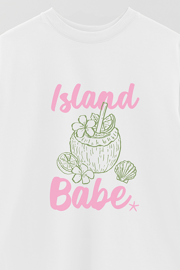 REMERA OVER ESTAMPADA SB ISLAND BABE