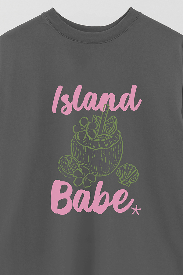 REMERA OVER ESTAMPADA SB ISLAND BABE
