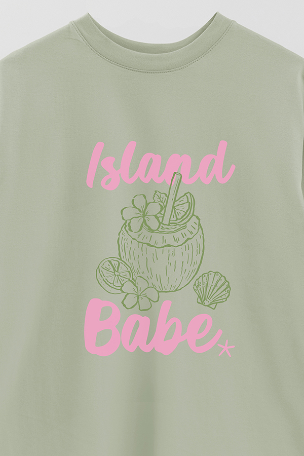 REMERA OVER ESTAMPADA SB ISLAND BABE