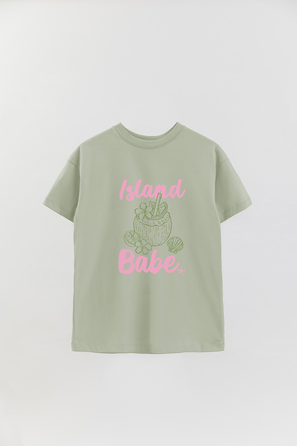 REMERA OVER ESTAMPADA SB ISLAND BABE