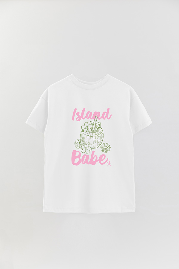 REMERA OVER ESTAMPADA SB ISLAND BABE