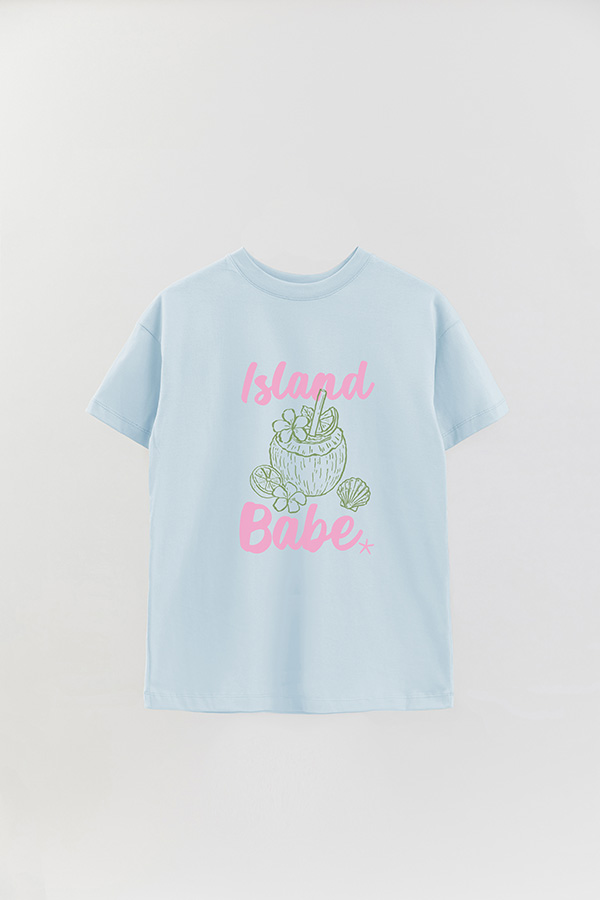 REMERA OVER ESTAMPADA SB ISLAND BABE
