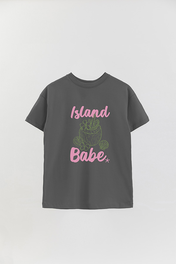 REMERA OVER ESTAMPADA SB ISLAND BABE