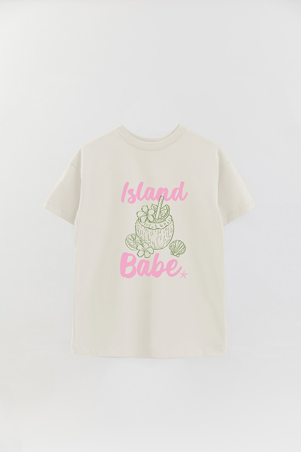 REMERA OVER ESTAMPADA SB ISLAND BABE