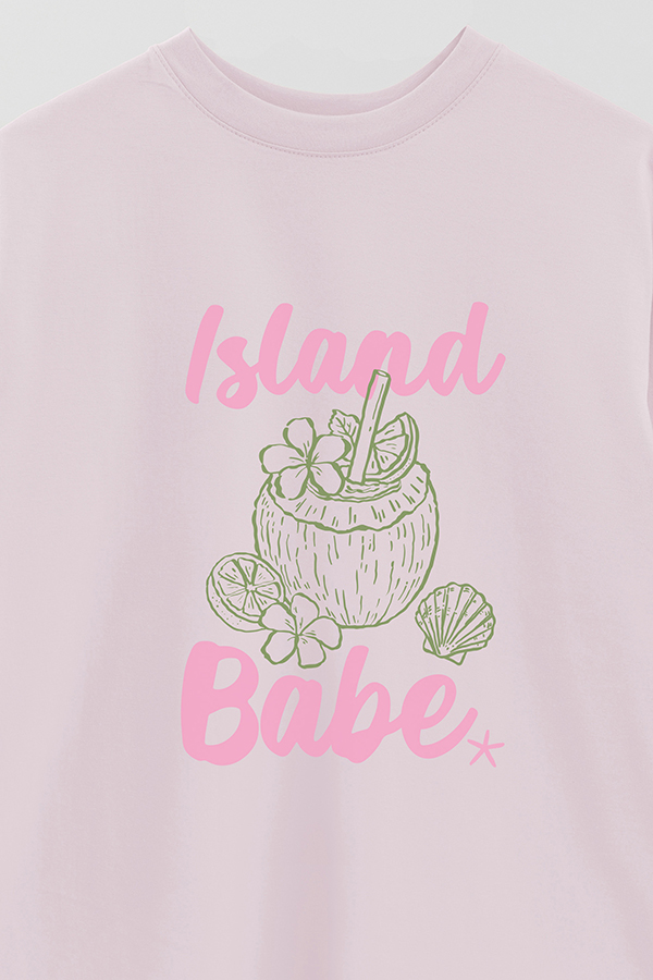 REMERA OVER ESTAMPADA SB ISLAND BABE