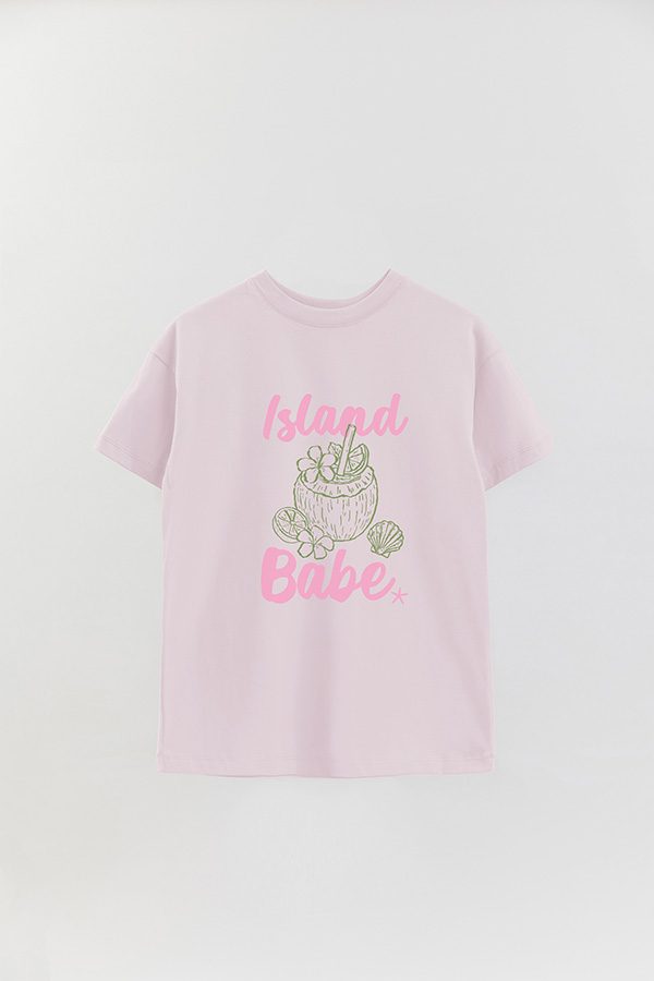 REMERA OVER ESTAMPADA SB ISLAND BABE