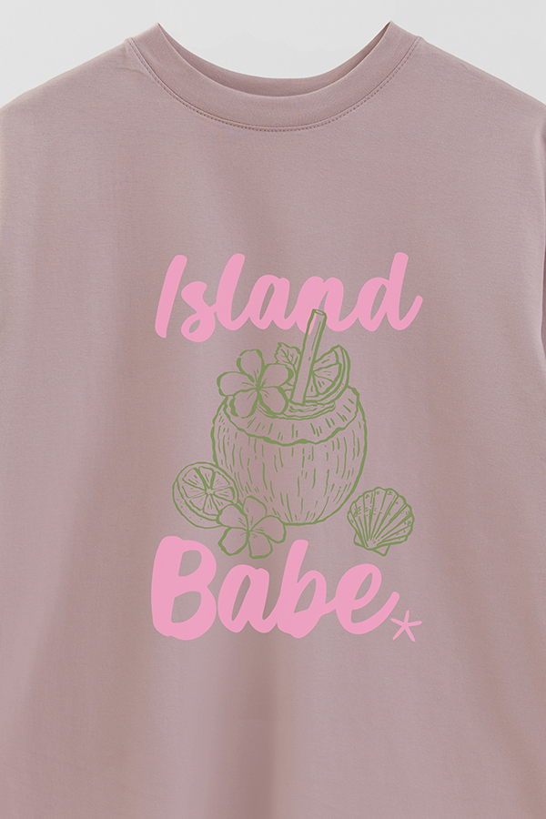 REMERA OVER ESTAMPADA SB ISLAND BABE