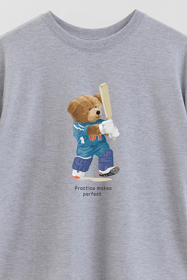 REMERA OVER ESTAMPADA UNISEX PRACTICE MAKES PERFECT