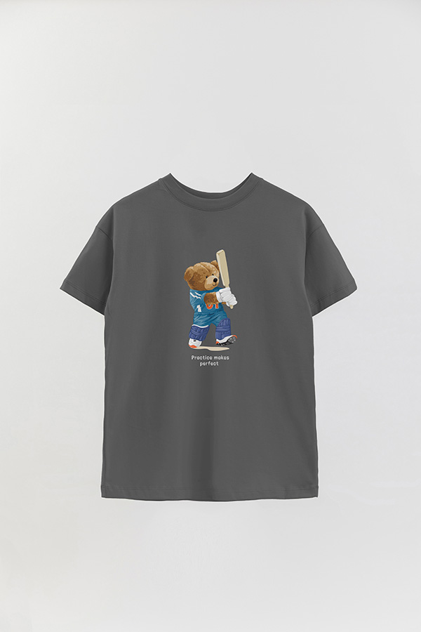 REMERA OVER ESTAMPADA UNISEX PRACTICE MAKES PERFECT