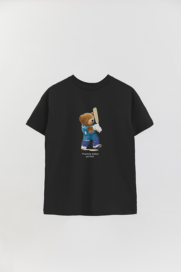 REMERA OVER ESTAMPADA UNISEX PRACTICE MAKES PERFECT