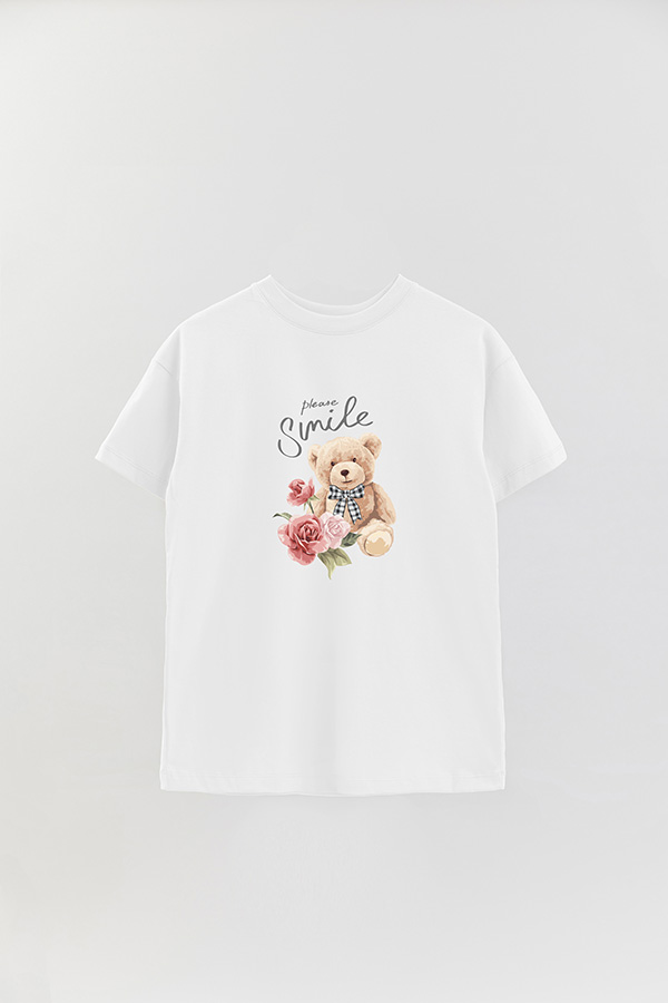 REMERA OVER ESTAMPADA UNISEX PLEASE SMILE