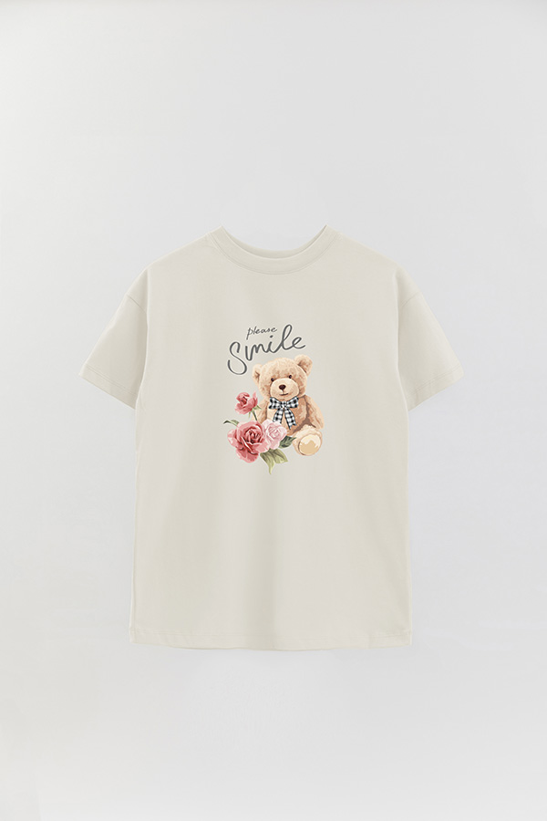 REMERA OVER ESTAMPADA UNISEX PLEASE SMILE