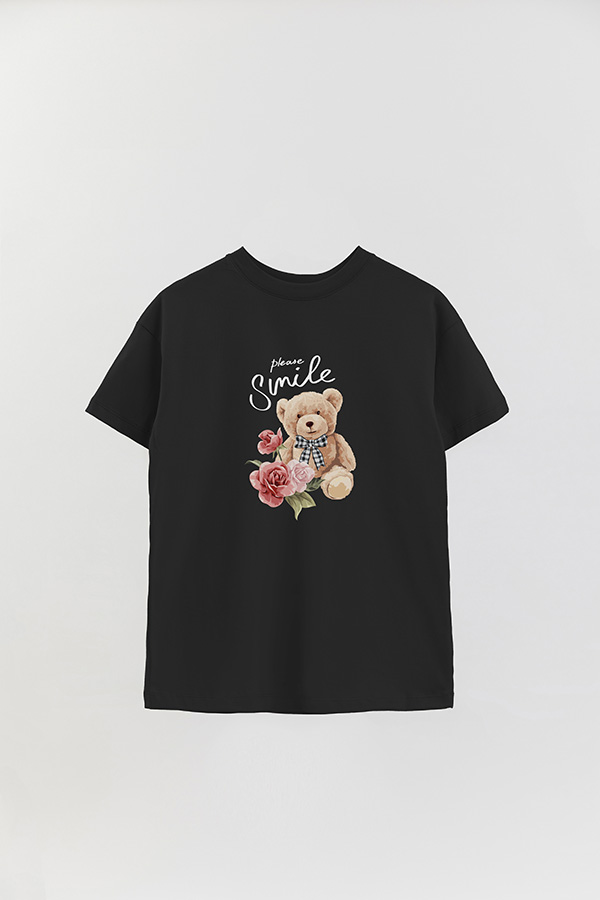 REMERA OVER ESTAMPADA UNISEX PLEASE SMILE