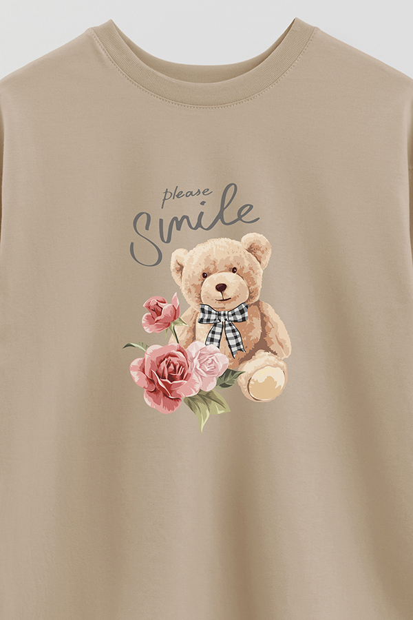 REMERA OVER ESTAMPADA UNISEX PLEASE SMILE