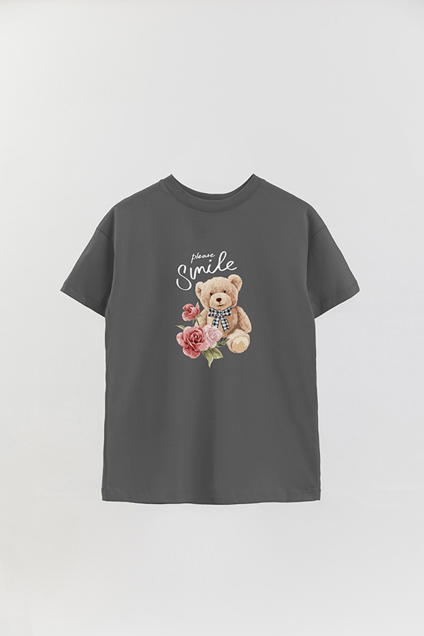 REMERA OVER ESTAMPADA UNISEX PLEASE SMILE