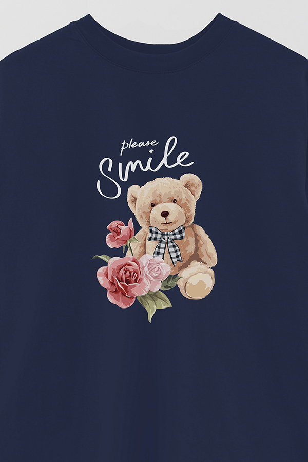 REMERA OVER ESTAMPADA UNISEX PLEASE SMILE