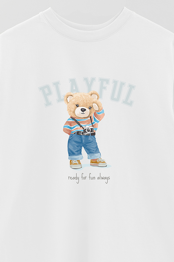 REMERA OVER ESTAMPADA UNISEX PLAYFUL