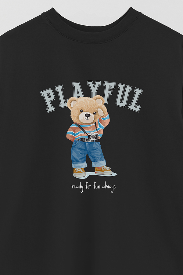 REMERA OVER ESTAMPADA UNISEX PLAYFUL