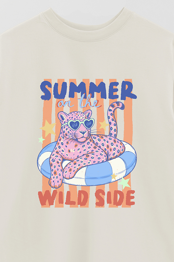REMERA OVER ESTAMPADA CL WILD SIDE
