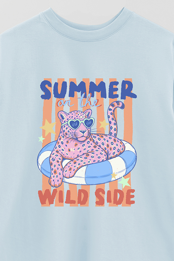 REMERA OVER ESTAMPADA CL WILD SIDE