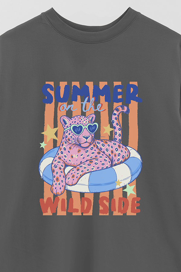 REMERA OVER ESTAMPADA CL WILD SIDE