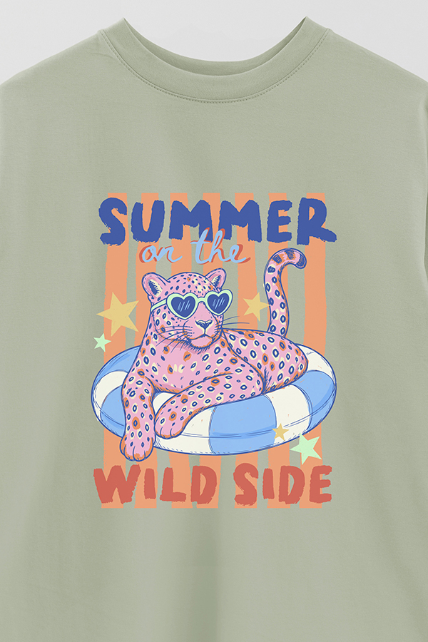 REMERA OVER ESTAMPADA CL WILD SIDE