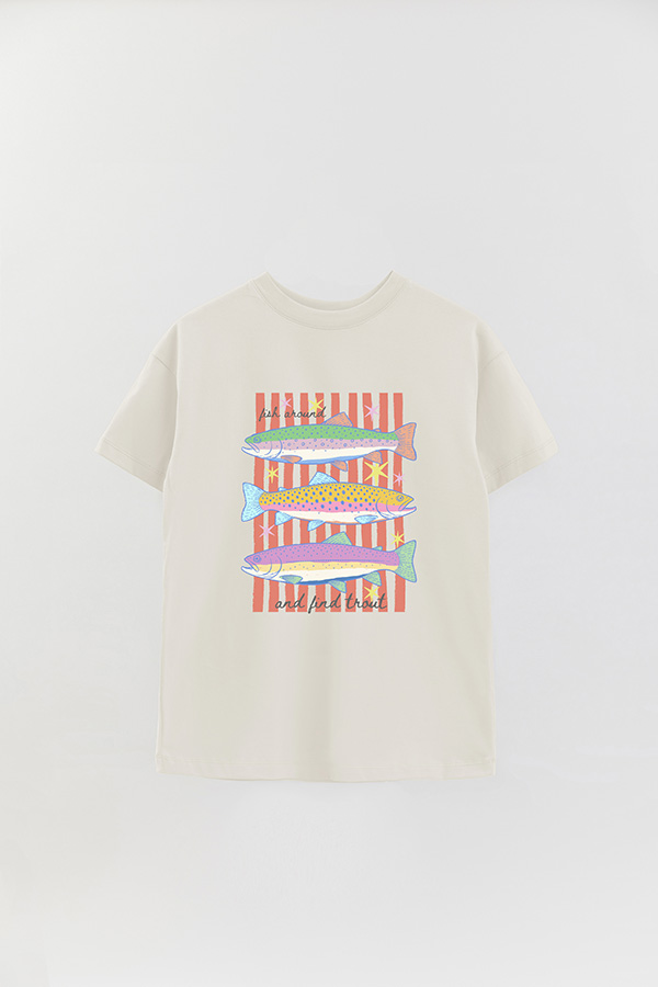 REMERA OVER ESTAMPADA CL FISH AROUND
