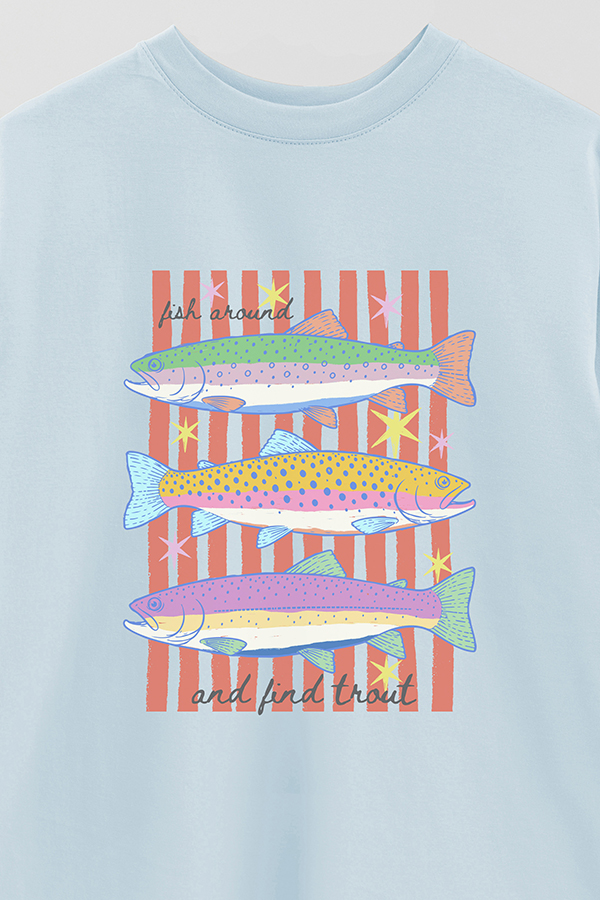 REMERA OVER ESTAMPADA CL FISH AROUND
