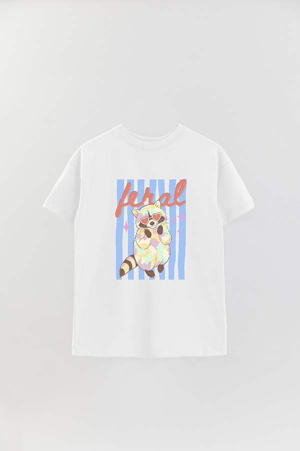 REMERA OVER ESTAMPADA CL FERAL