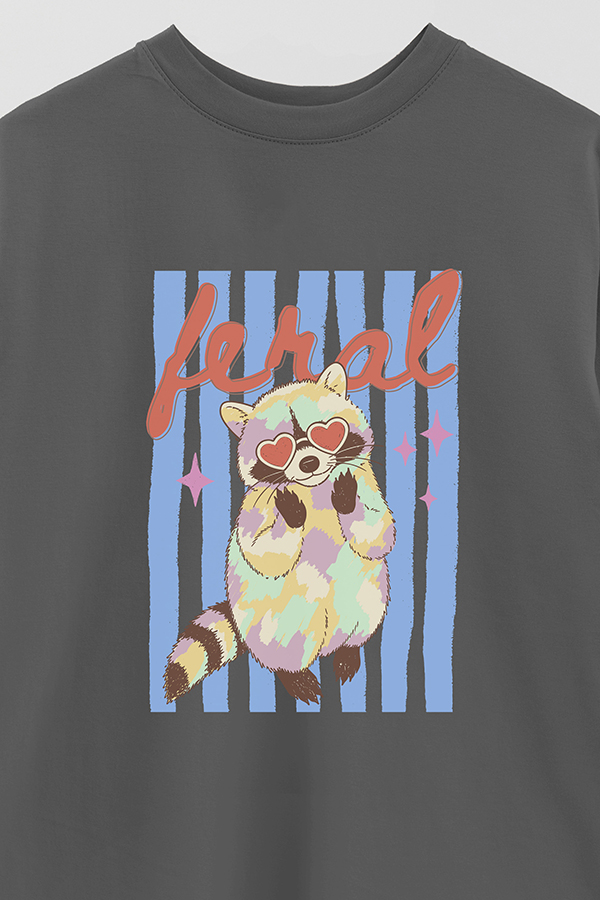 REMERA OVER ESTAMPADA CL FERAL