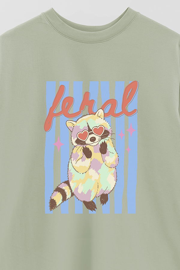 REMERA OVER ESTAMPADA CL FERAL