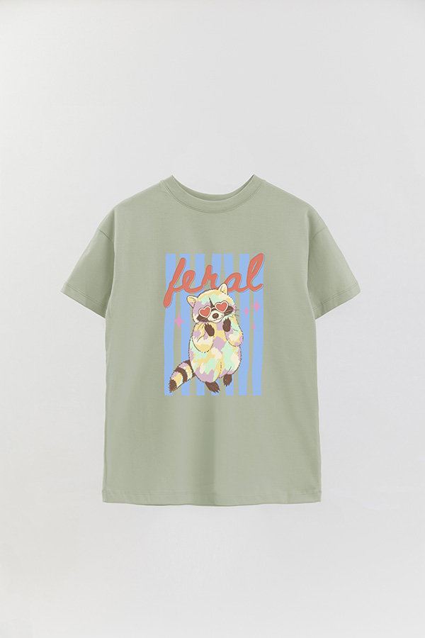 REMERA OVER ESTAMPADA CL FERAL