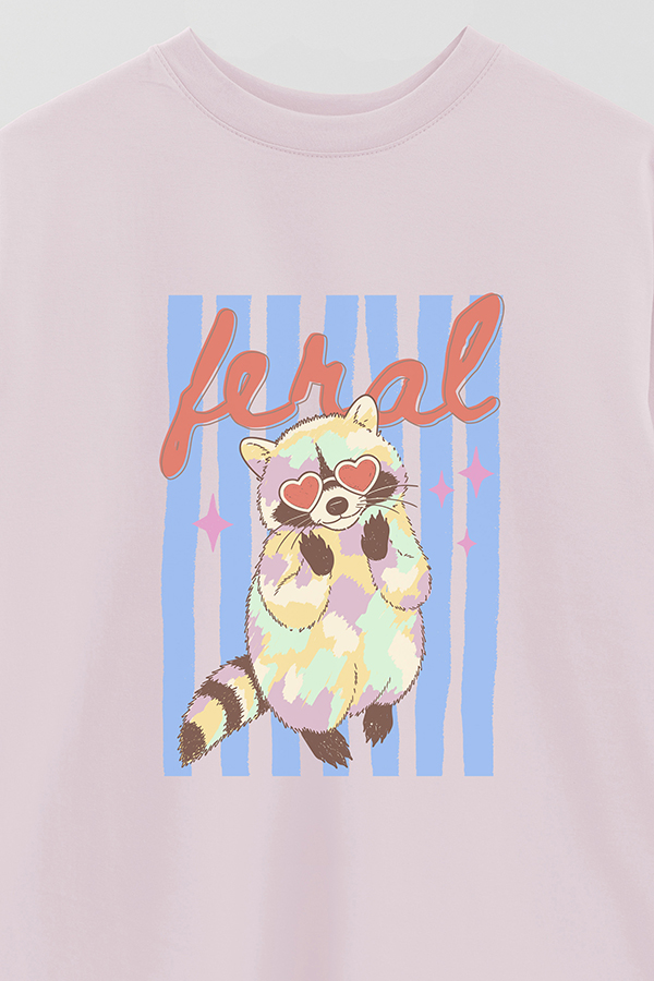 REMERA OVER ESTAMPADA CL FERAL