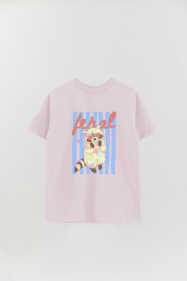 REMERA OVER ESTAMPADA CL FERAL