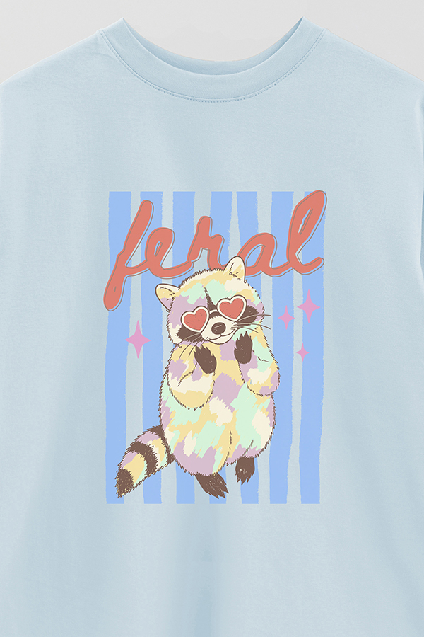 REMERA OVER ESTAMPADA CL FERAL
