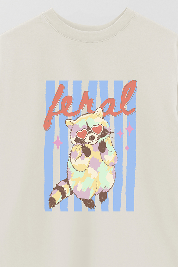 REMERA OVER ESTAMPADA CL FERAL