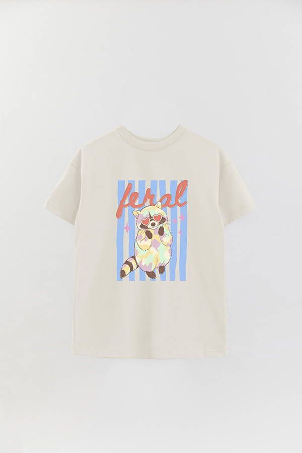 REMERA OVER ESTAMPADA CL FERAL