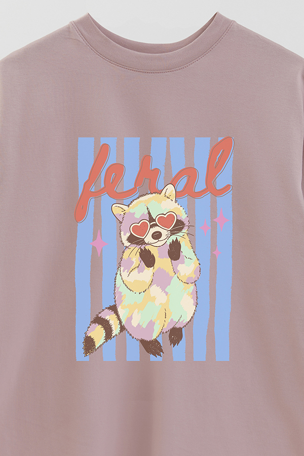 REMERA OVER ESTAMPADA CL FERAL