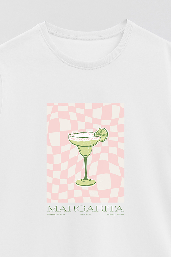 REMERA BASICA ESTAMPADA DRINK MARGARITA